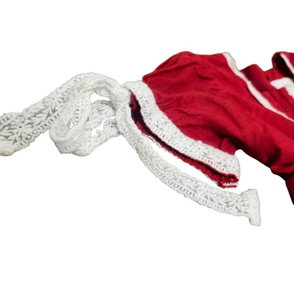 Well Dressed Wolf Girls Red Lawn Party Holiday Tunic‎ Bloomer Set Cotton Xmas 3T